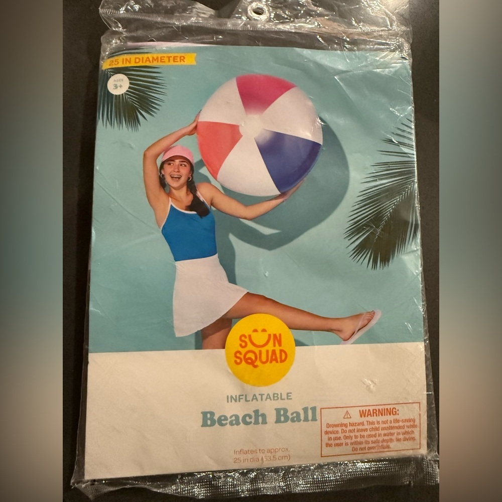 Sun Squad Inflatable Beach Ball - Multicolor